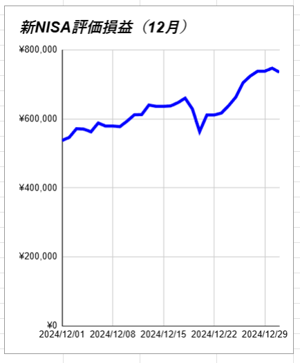 新NISA評価損益（12月）