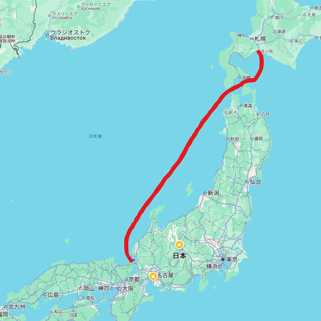 新日本海フェリー（敦賀～苫小牧）