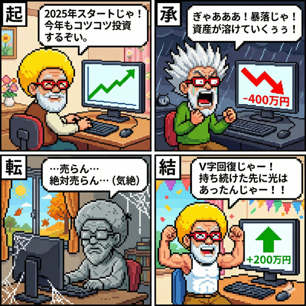 不屈のガチホ（2025,暴落の先に見た光）