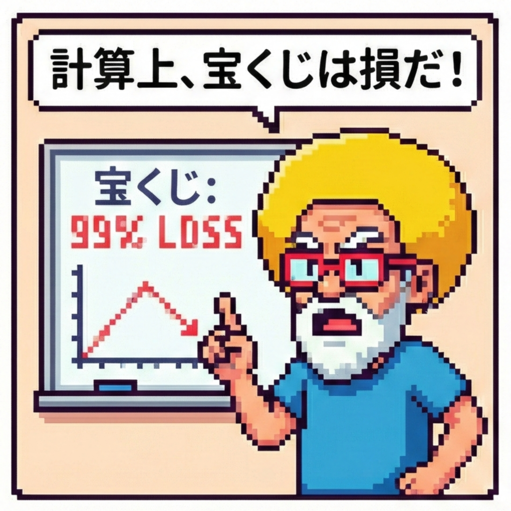 宝くじは損だ！