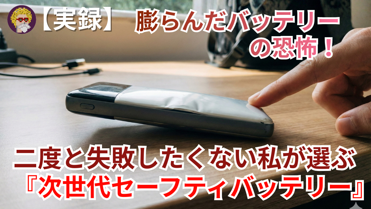 【実録】膨らんだバッテリーの恐怖。二度と失敗したくない私が選ぶ『次世代セーフティバッテリー』の結論