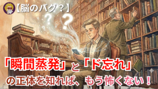 【脳のバグ？】「瞬間蒸発」と「ド忘れ」の正体を知れば、もう怖くない！