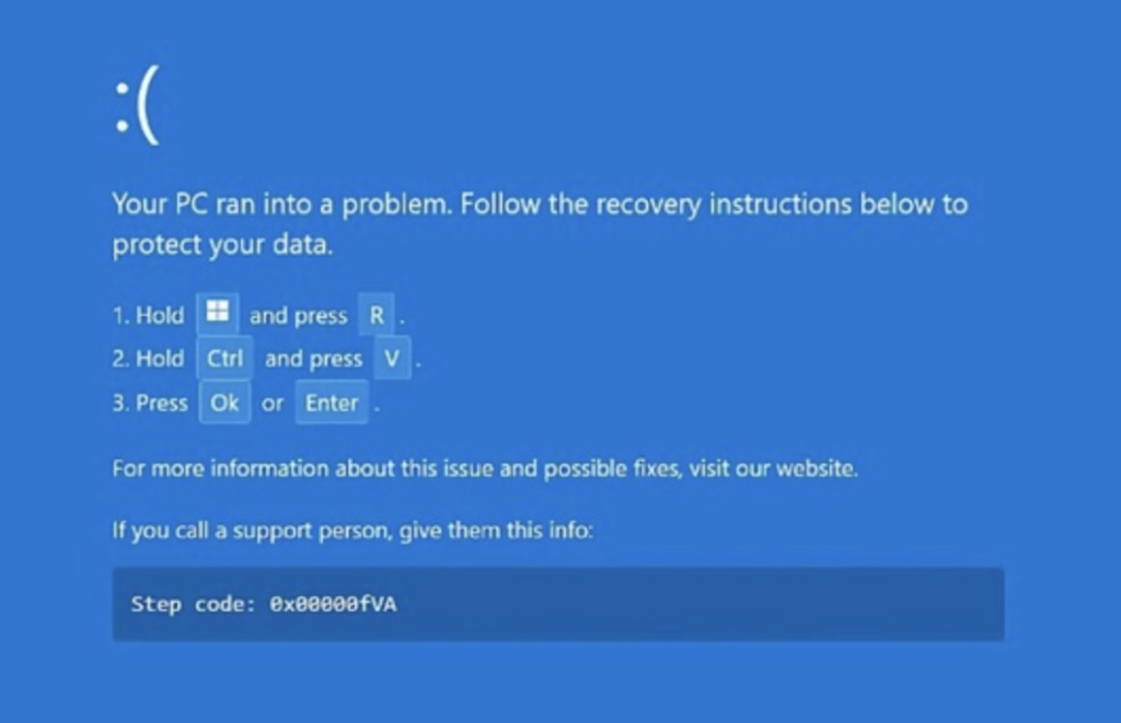 偽ブルースクリーン
