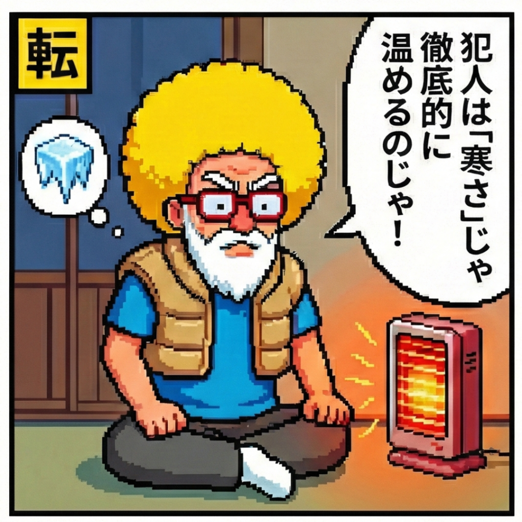 犯人は寒さじゃ