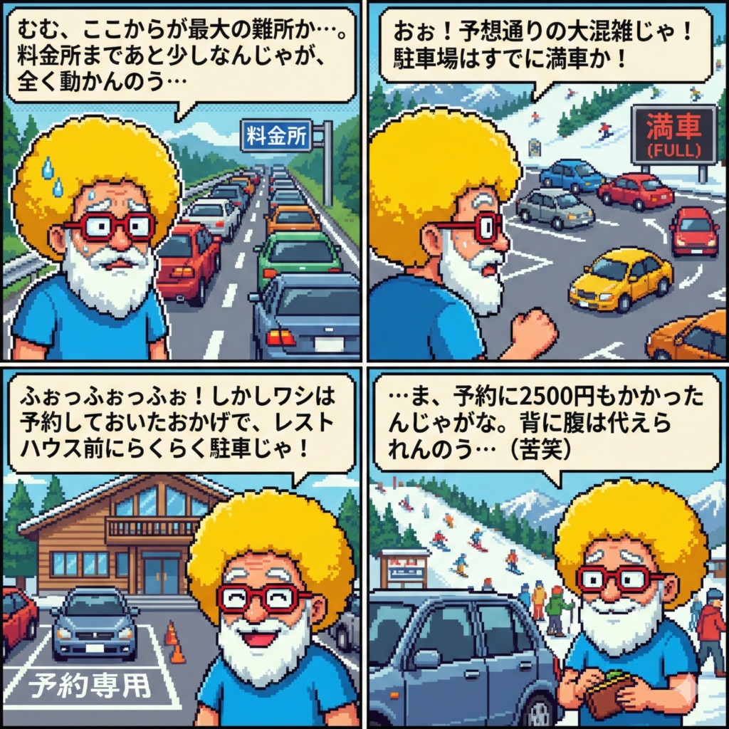 予約駐車の代償 （背に腹は代えられぬ）