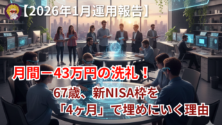 【2026年1月運用報告】月間−43万円の洗礼。