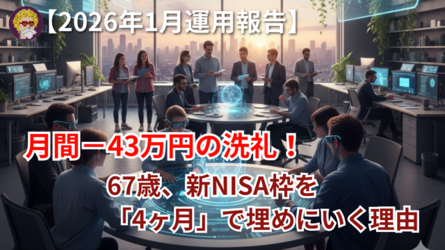 【2026年1月運用報告】月間−43万円の洗礼。