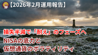【2026年2月資産運用報告】損失半減で「耐え」のフェーズへ