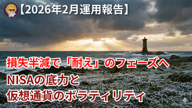 【2026年2月資産運用報告】損失半減で「耐え」のフェーズへ