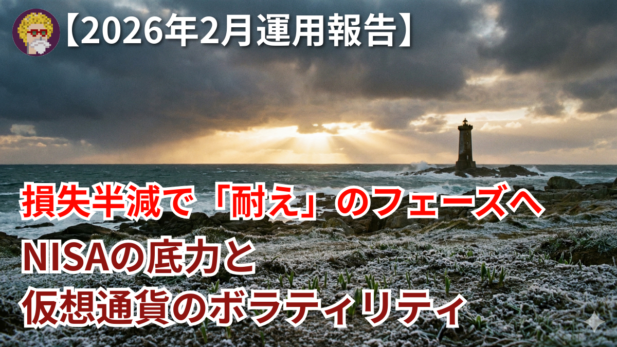 【2026年2月資産運用報告】損失半減で「耐え」のフェーズへ