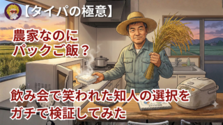 【タイパの極意】 農家なのにパックご飯？