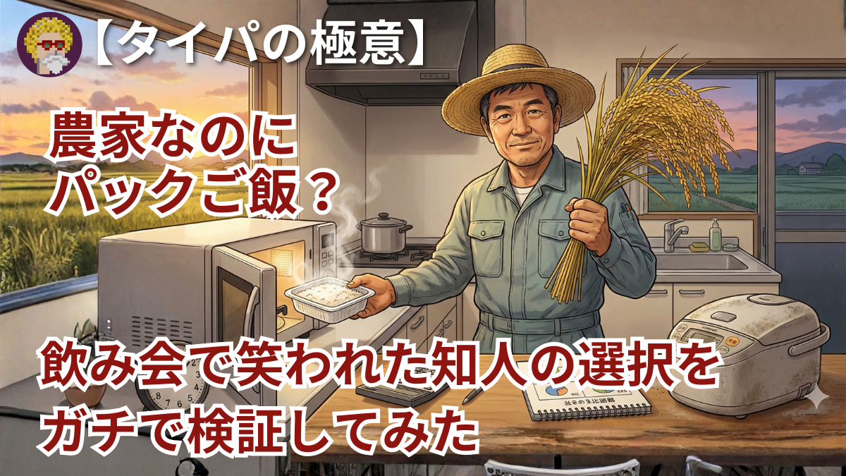 【タイパの極意】 農家なのにパックご飯？