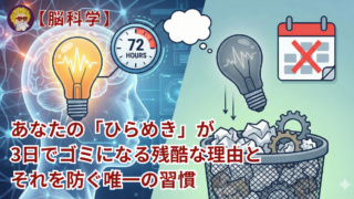【脳科学】あなたの「ひらめき」が3日でゴミになる残酷な理由