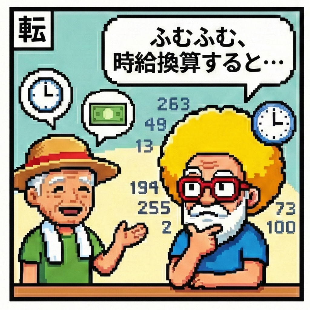 時給換算すると‥