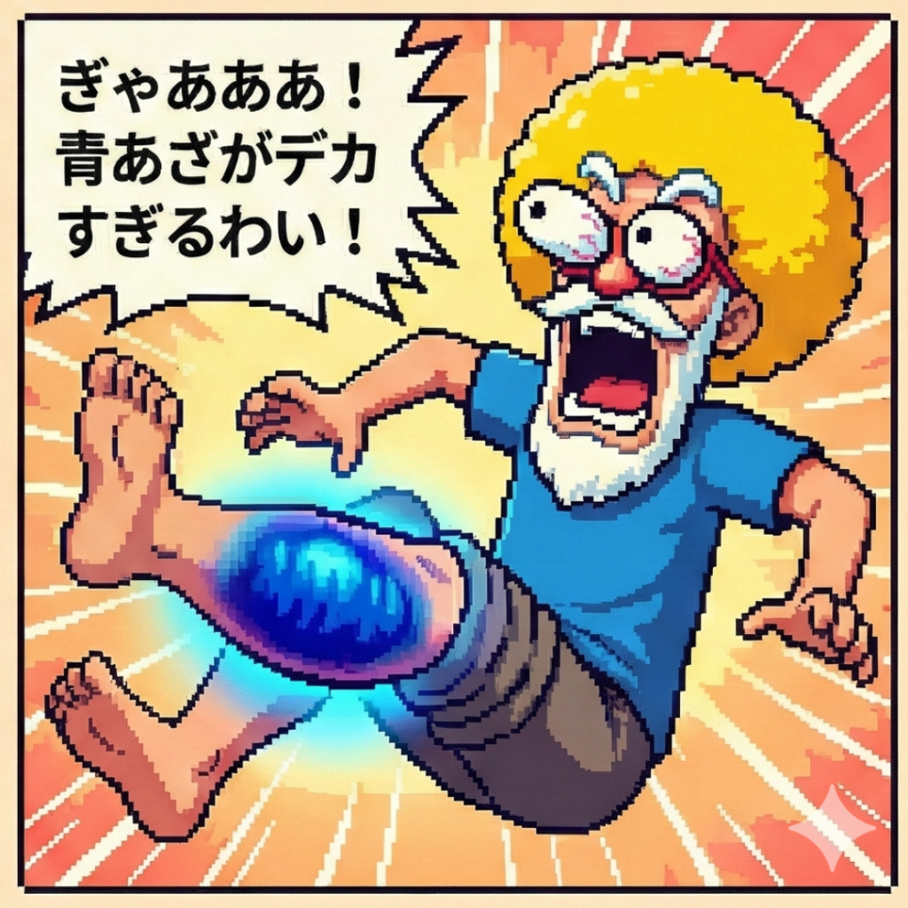 青あざがでかすぎる‥