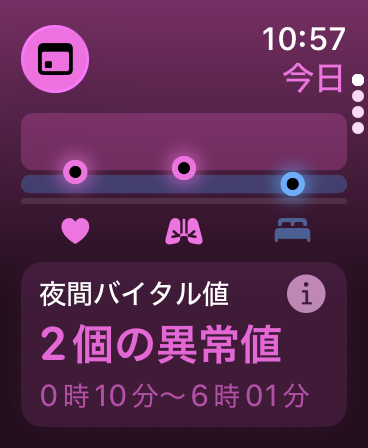 Apple通知（バイタル異常）