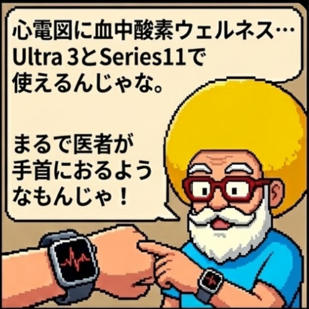 まるで医者が手首に‥