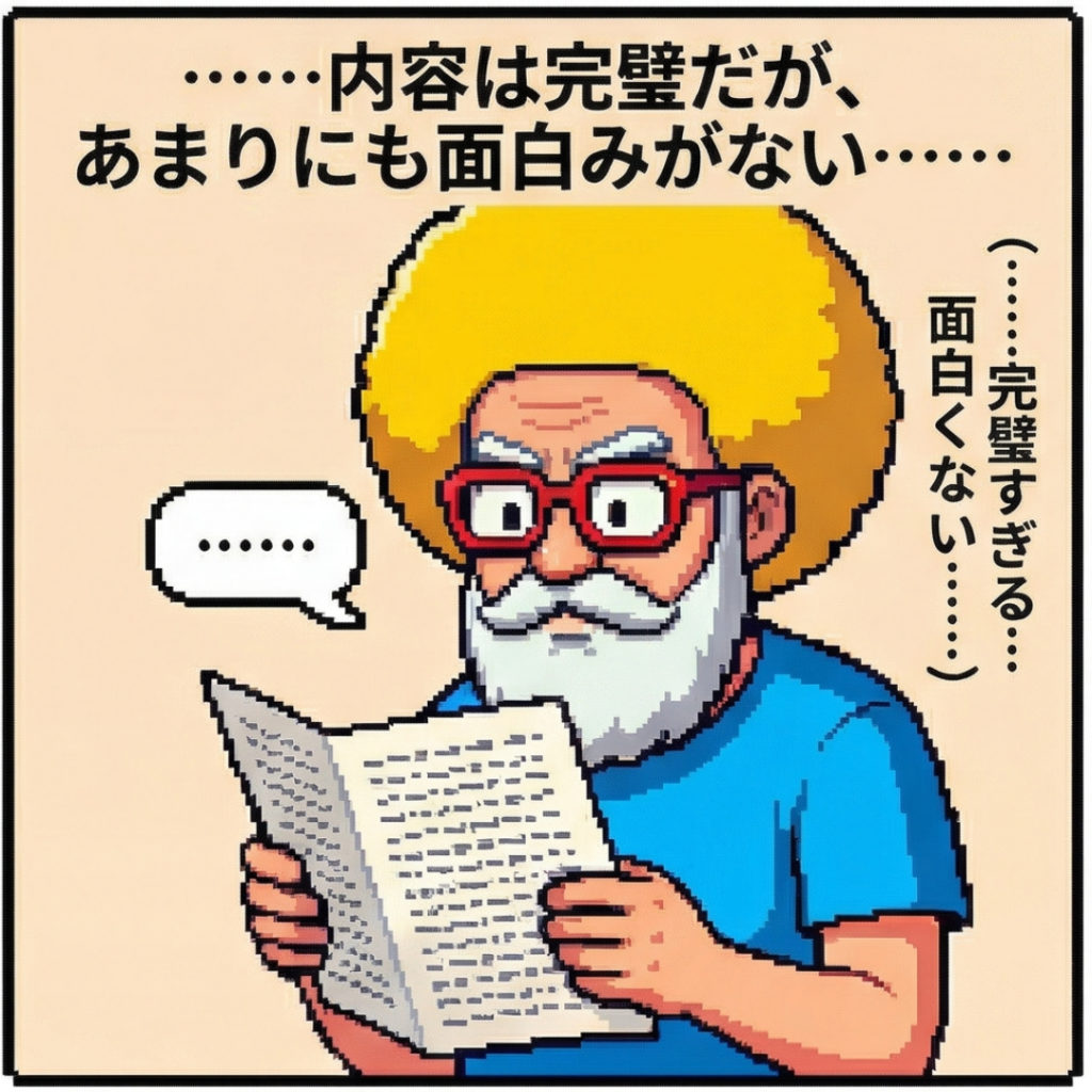 完璧…面白くない…