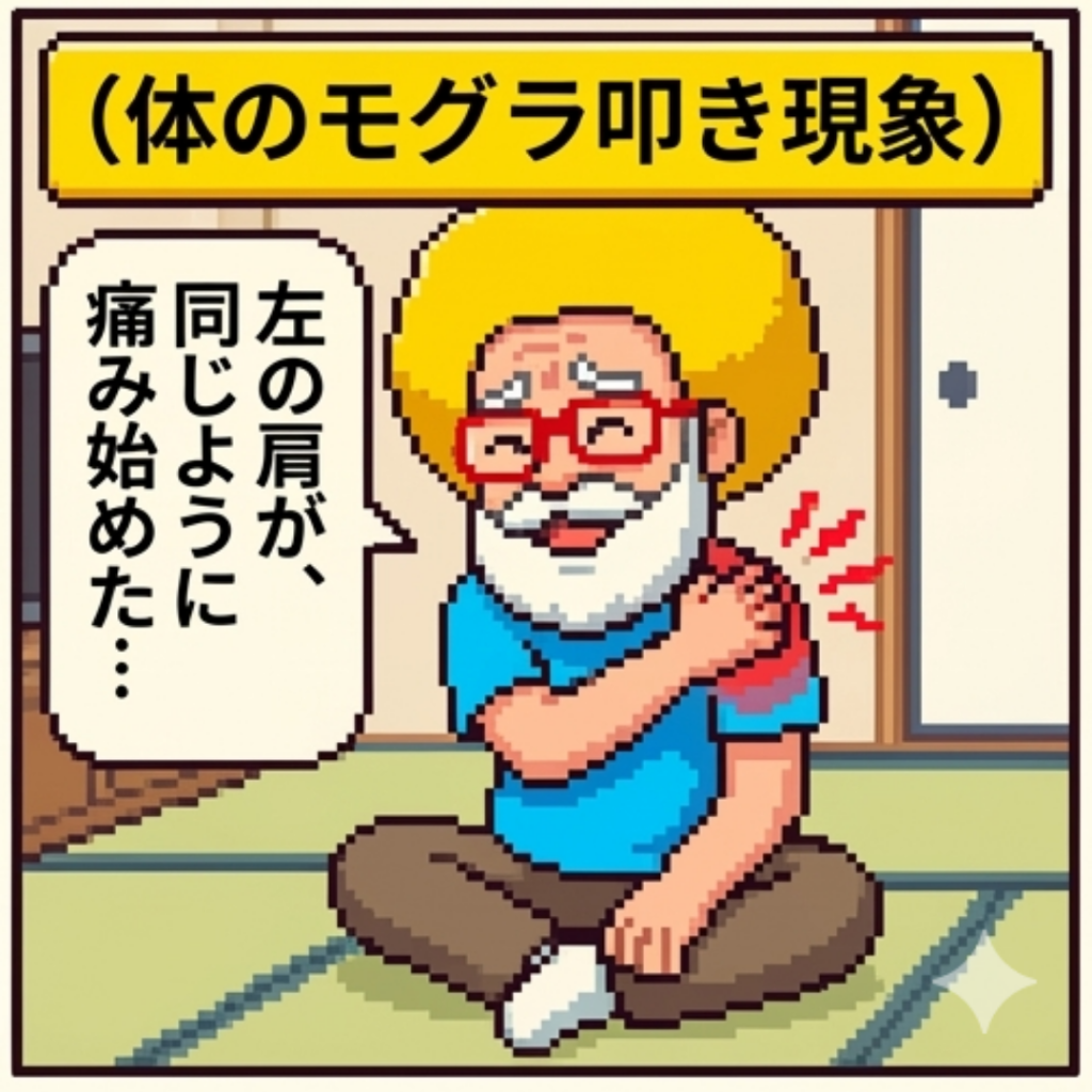 左の肩が同じように‥