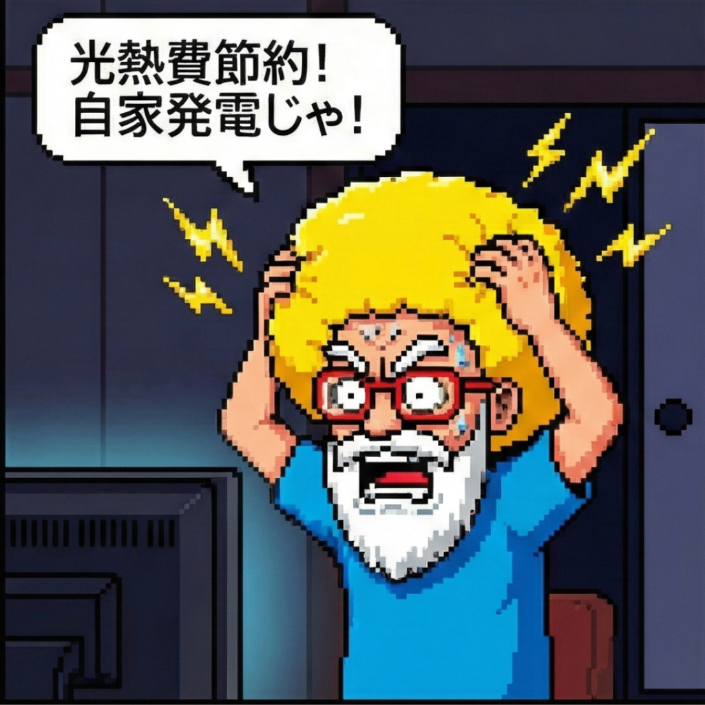 自家発電じゃ！
