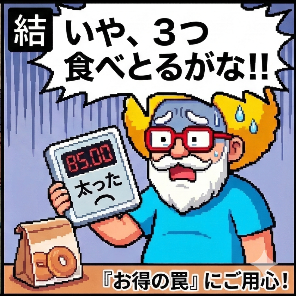 ３つ食べとるがな！