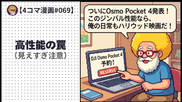 【４コマ漫画#069】高性能の罠（見えすぎ注意）