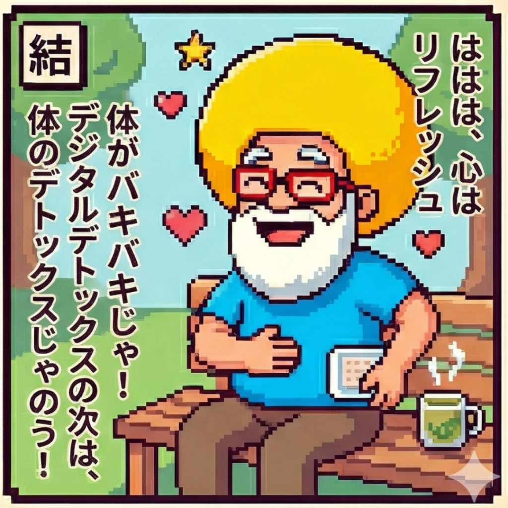 次は体のデトックスじゃのう！