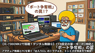 【IC-7300MK2で挑戦！デジタル無線⑥】FT8設定の第一歩！PC接続と「ポート争奪戦」の罠