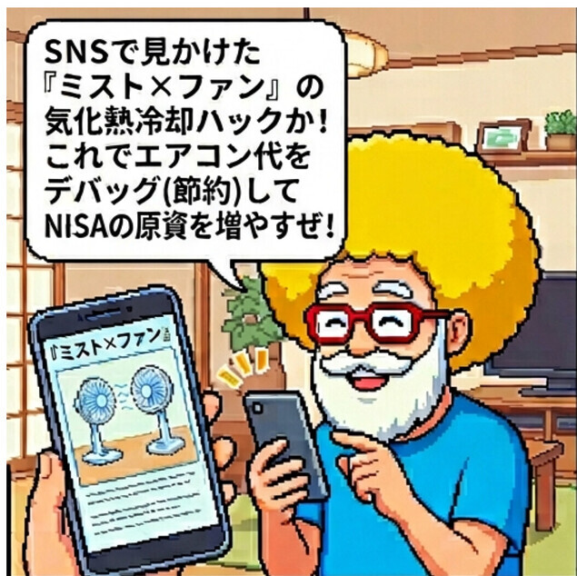 『ミスト×ファン』の気化熱冷却ハックか！