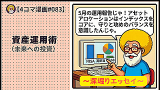 【４コマ漫画#083】資産運用術（未来への投資）