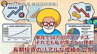 【2026年6月 資産運用報告】単月で50万円のマイナス…それでも私が慌てない理由。長期投資のリアルな成績を公開
