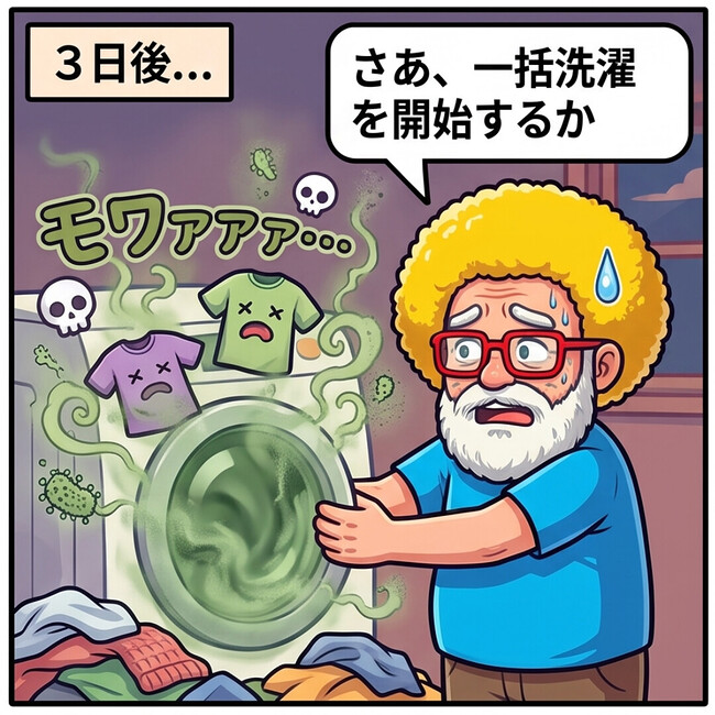 一括洗濯開始