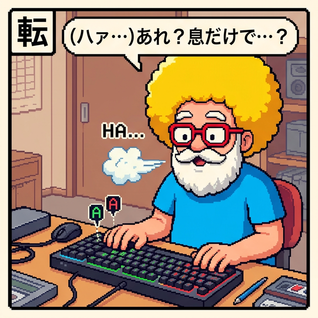 あれ？息だけで…？