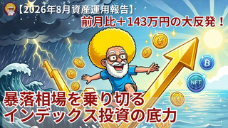 【2026年8月資産運用報告】前月比＋143万円の大反発！暴落相場を乗り切るインデックス投資の底力