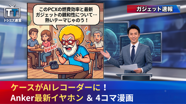 【トシミズ通信・ガジェット編 Vol.26】ケースがAIレコーダーに！Anker最新イヤホン ＆ 4コマ漫画
