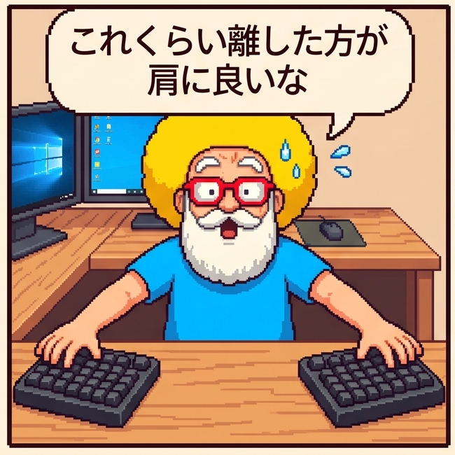 これくらい離したほうが…