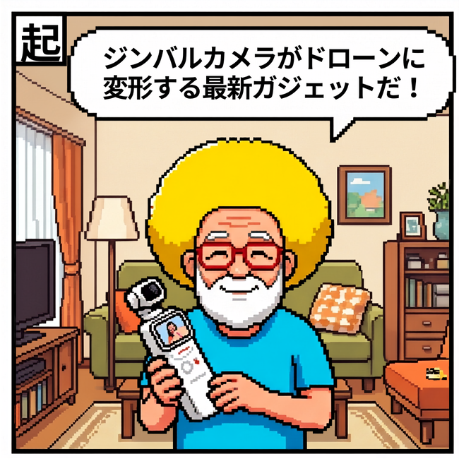 ジンバルカメラがドローンに