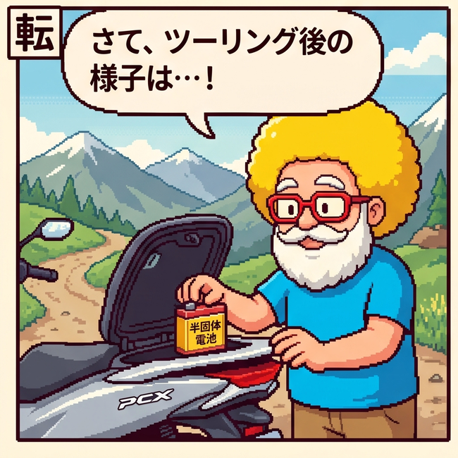 ツーリング後の様子は…