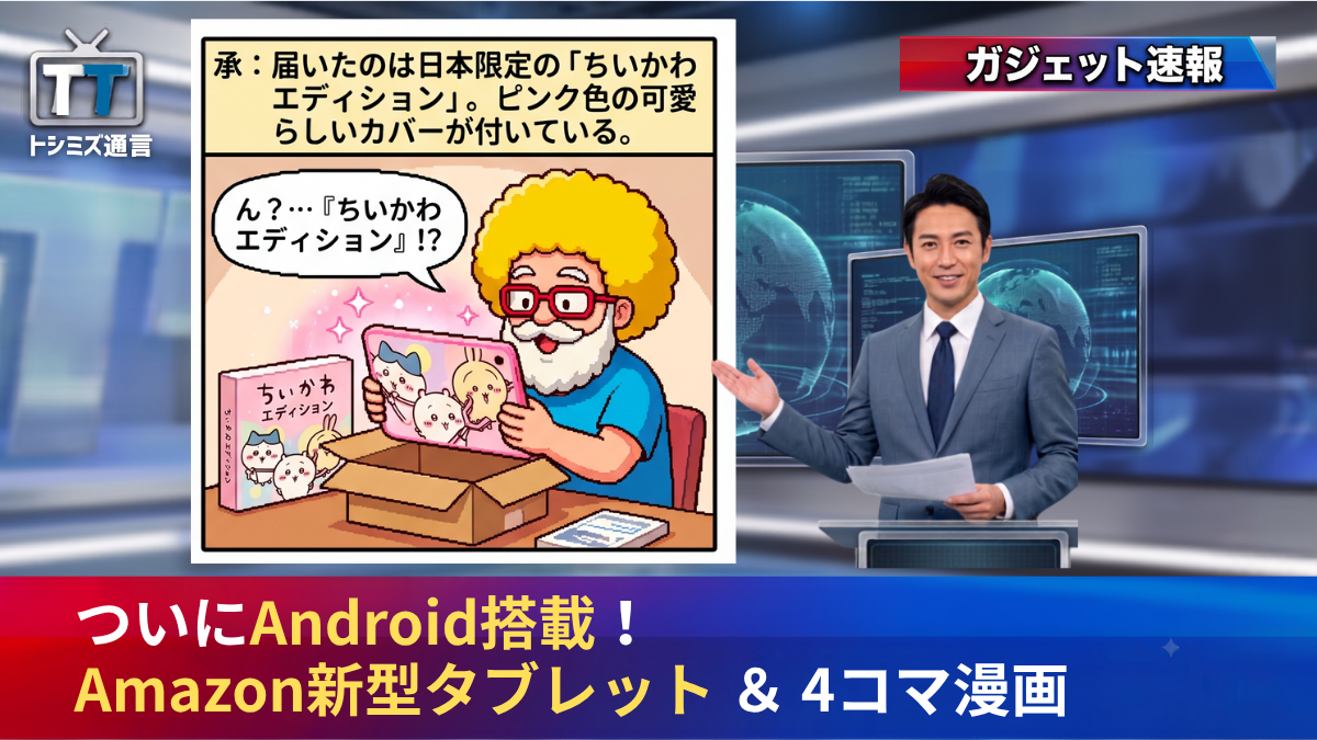 【トシミズ通信・ガジェット編 Vol.33】ついにAndroid搭載！Amazon新型タブレット ＆ 4コマ漫画