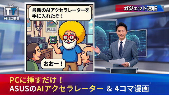 【トシミズ通信・ガジェット編 Vol.36】PCに挿すだけ！ASUSのAIアクセラレーター ＆ 4コマ漫画