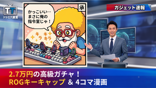 【トシミズ通信・ガジェット編 Vol.37】2.7万円の高級ガチャ！ROGキーキャップ ＆ 4コマ漫画