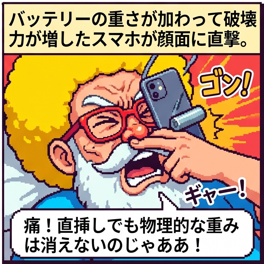 スマホが顔面に直撃