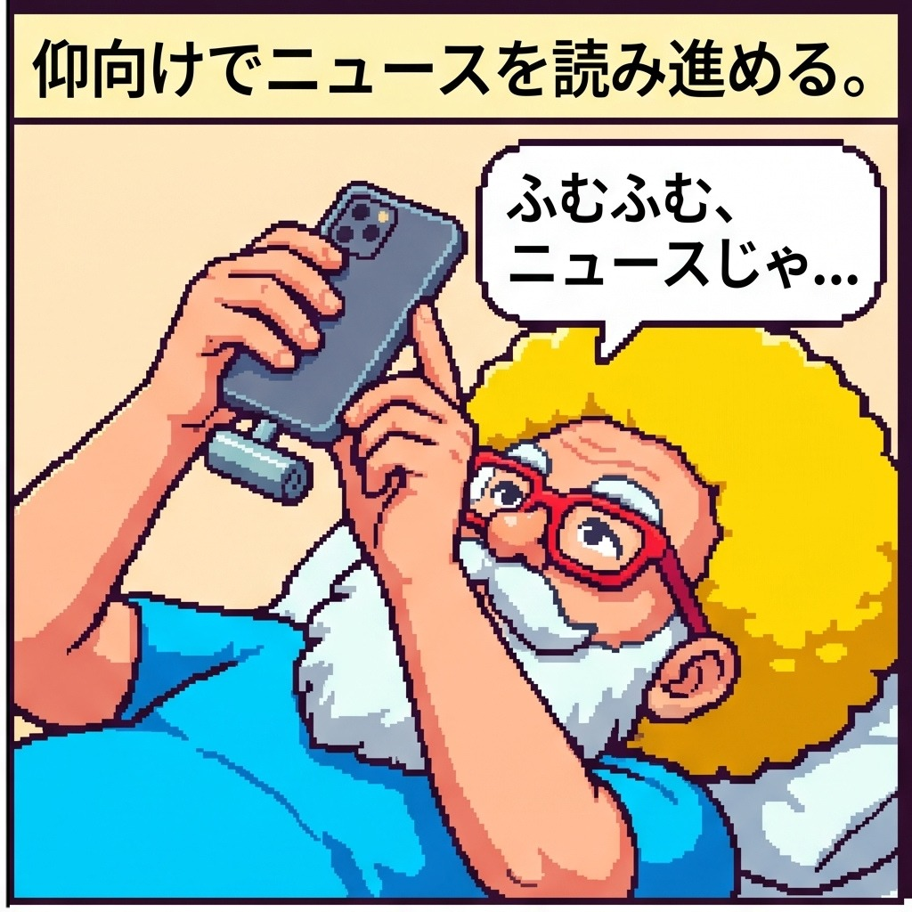仰向けでニュース